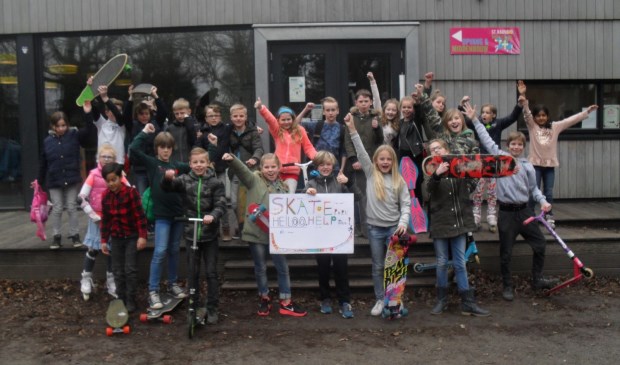 De klasgenootjes van Jaap en Jons zien een skatepark ook wel zitten.