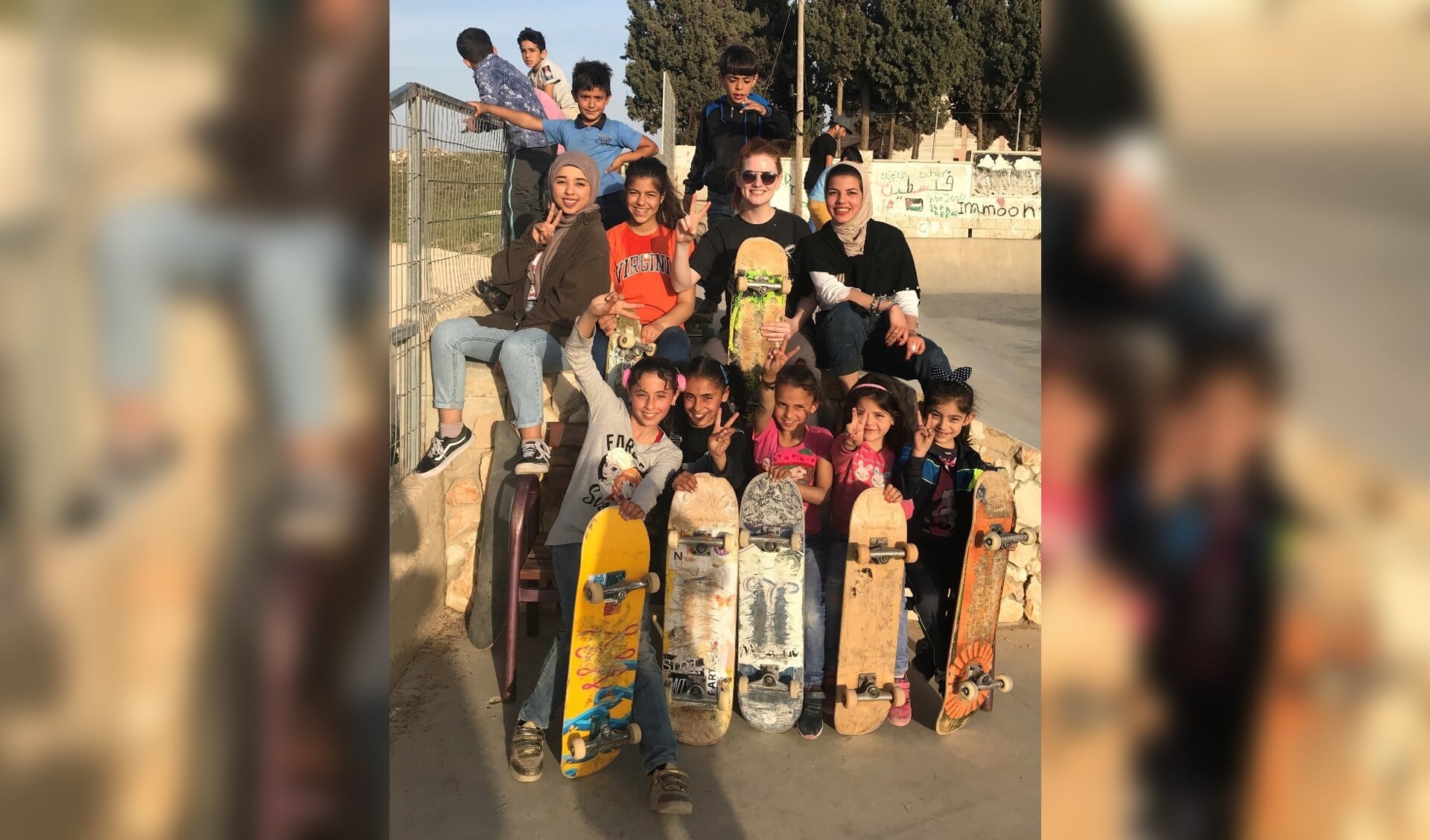 De organisatie Skatepal is verantwoordelijk voor het bouwen en onderhouden van skateboardparken in de Westelijke Jordaanoever. 