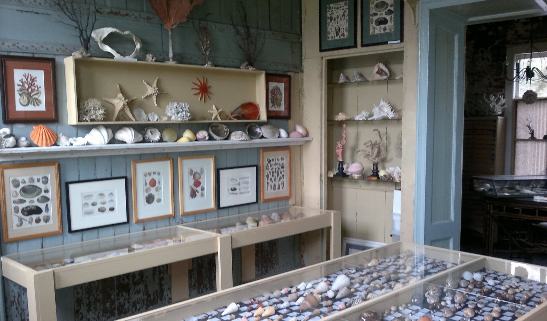 Museumhoeve Overslot biedt eveneens onderdak aan een schelpenmuseum.