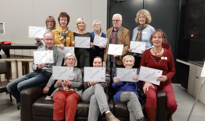 De welzijnsorganisaties zijn blij met deze nieuwe groep gecertificeerde vrijwilligers.