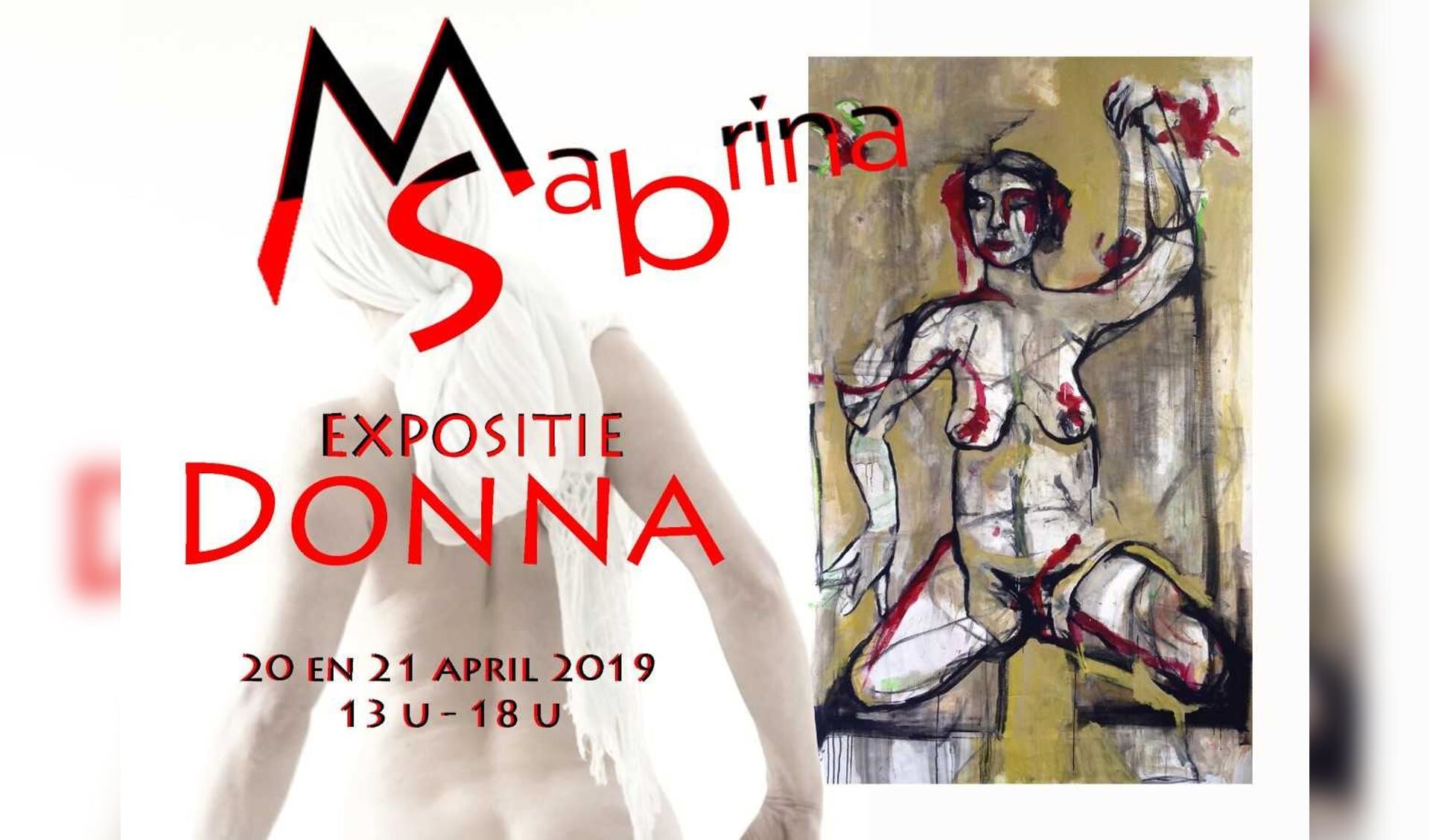 'Flora': de live painting die Sabrina Tacci in de lente van 2018 in het atelier van Marina & Sabrina maakte.