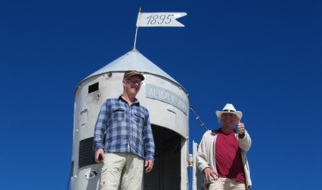 Jaap en Fred op Triglav, de hoogste berg van Irena’s geboorteland Slovenië.