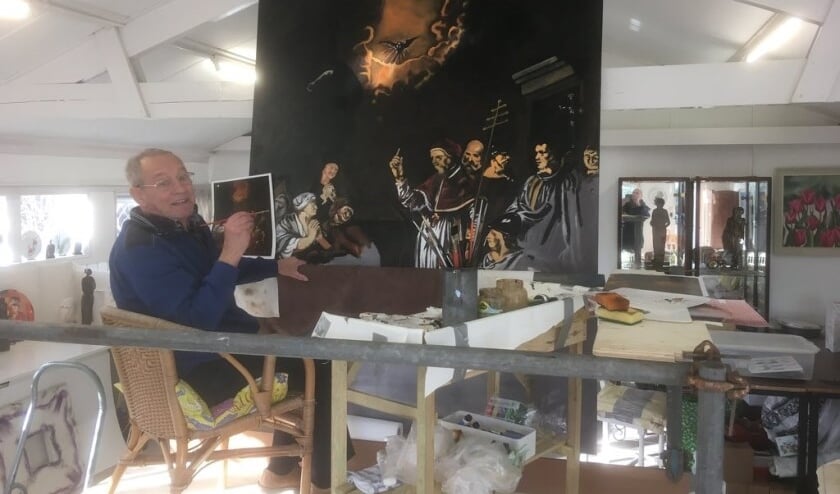 Tebbe Tebbens aan het werk.