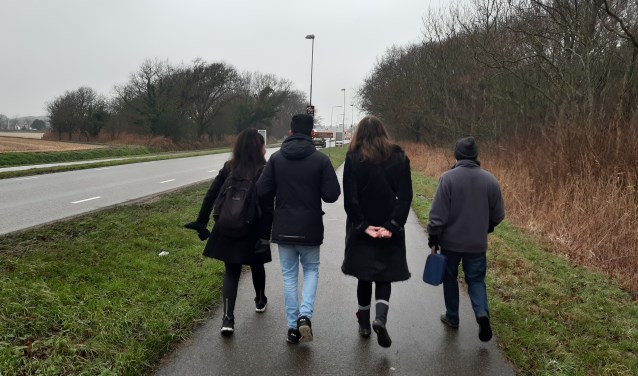 Druk in gesprek onderweg