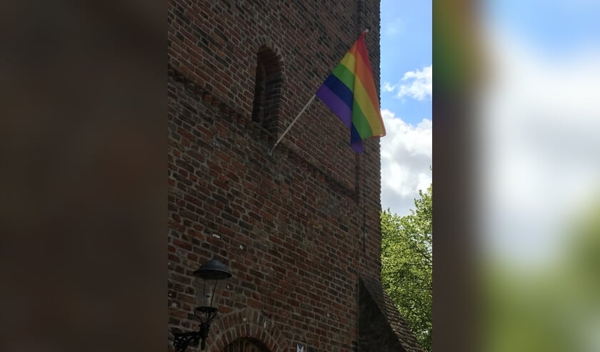 De regenboogvlag.