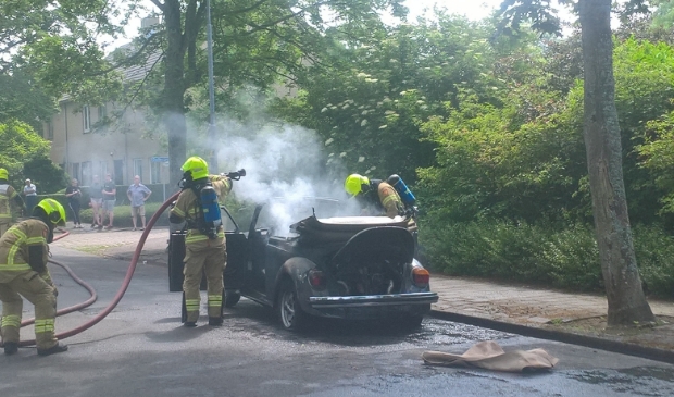 De brandweer in actie.