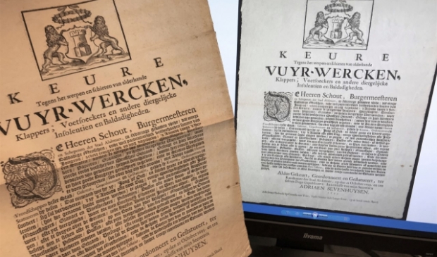 Een verordening over vuurwerk (1695).