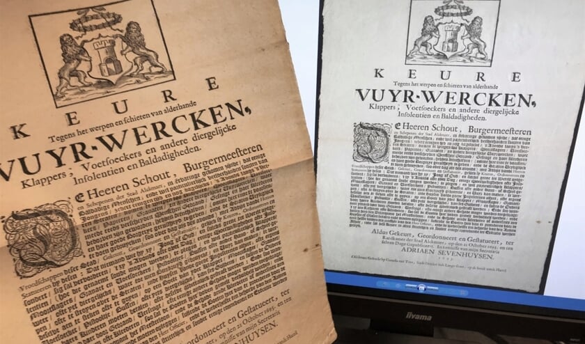 Een verordening over vuurwerk (1695).