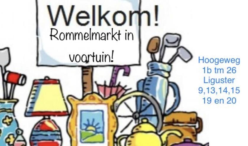 Rommelmarkt in de voortuin in Heiloo, kom je ook?