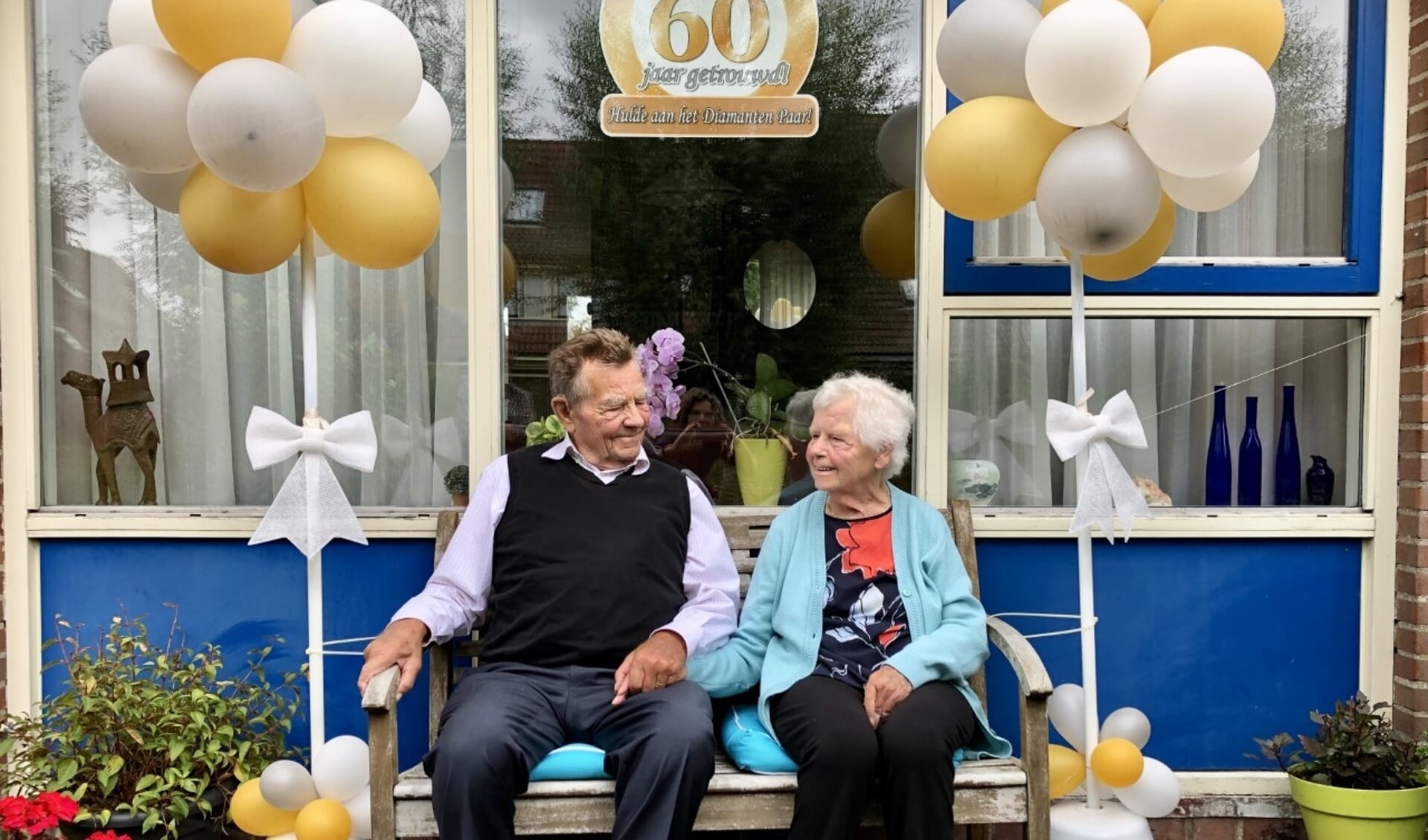 Piet en Truus Brantjes vieren hun 60-jarig huwelijk.