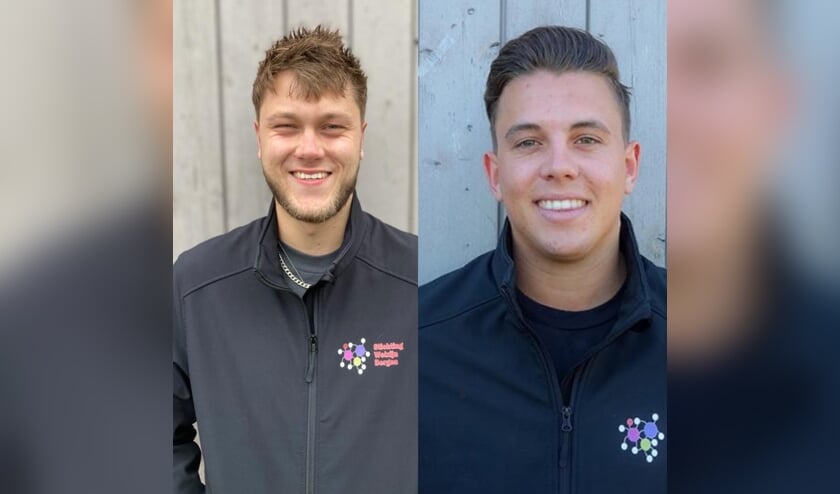 Jongerenwerkers Sem Zwart (l) en Dimitri van den Berg (r).