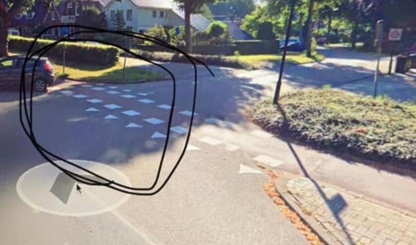<p>De plek van de aanrijding.</p>