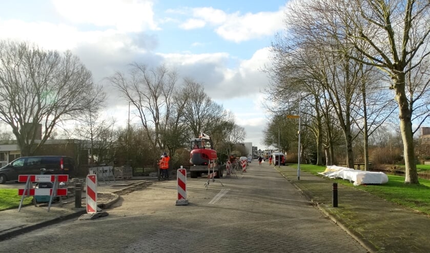 Op de M.H. Tromplaan zijn de werkzaamheden in volle gang