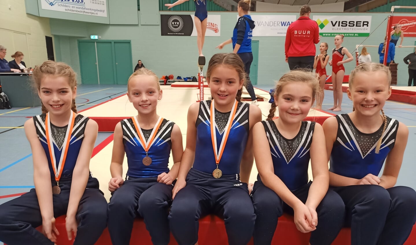 v.l.n.r. Fleur, Jill, Isabel, Maud en Elise
