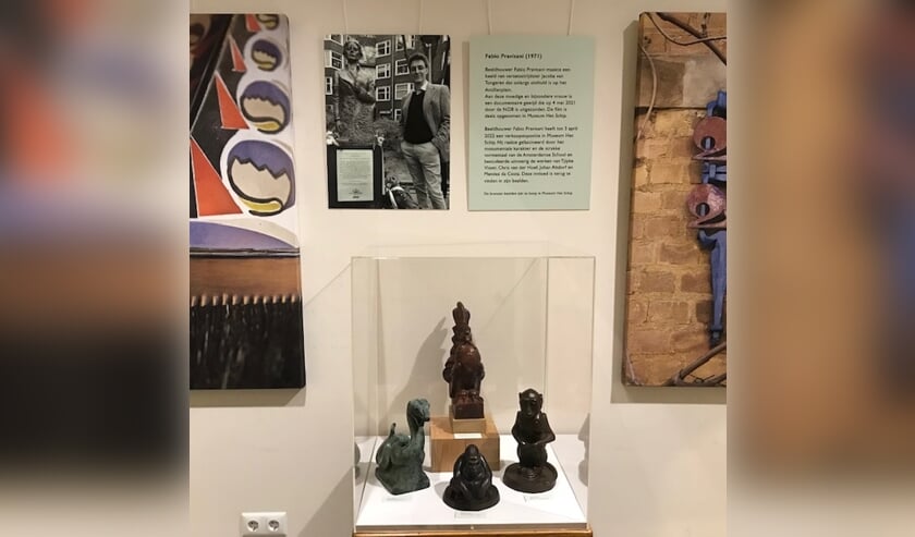Fabio Pravisani presenteert bronzen beelden in Museum Het Schip in Amsterdam.