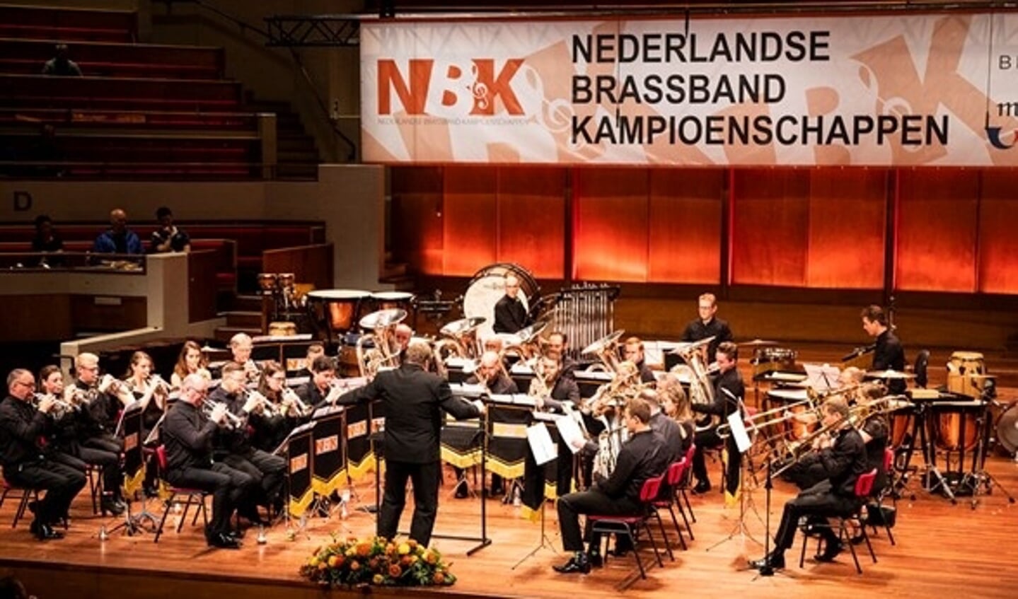 Backum Brass tijdens de Nederlandse Brassband Kampioenschappen.