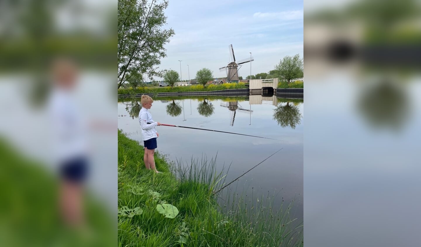 De weersomstandigheden waren maandag 9 mei jl. ideaal om een hengeltje uit te gooien in de Ziendervaart.
