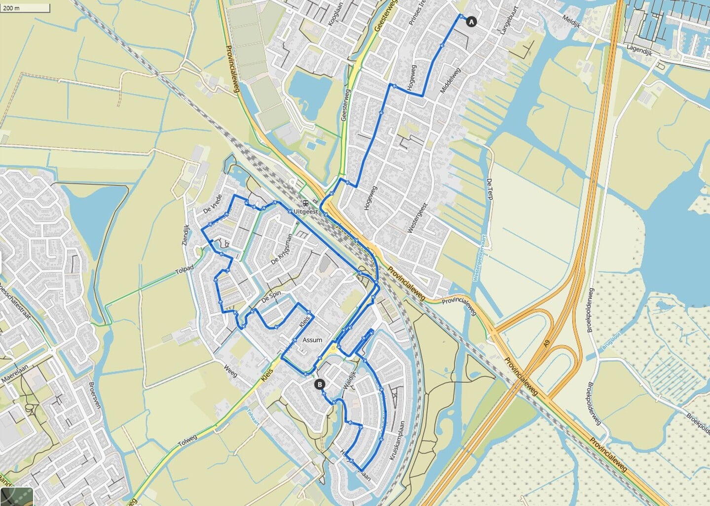 Route Sinterklaasintocht.