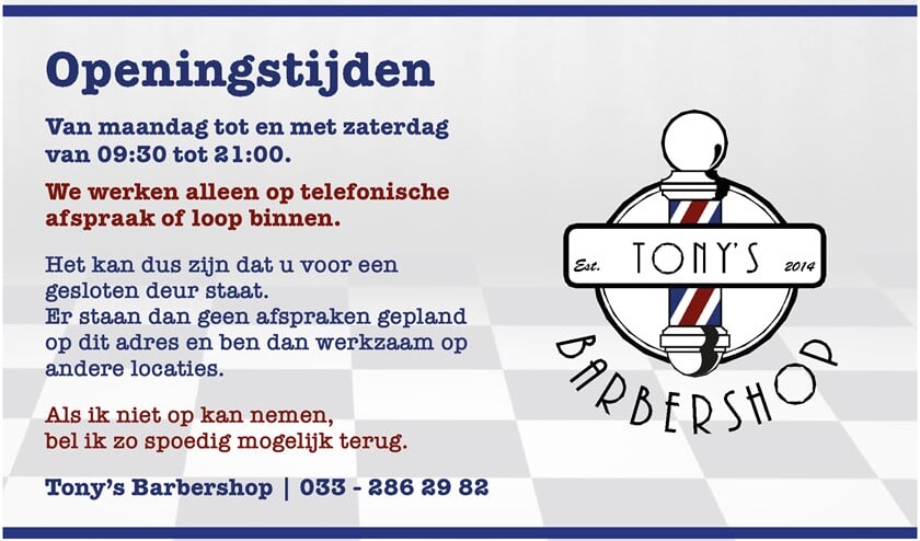 Ook afspraken maken is maatwerk bij Tony. / foto: Anthony van der Wal