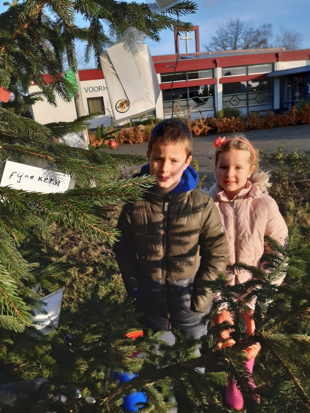 Foto: Kerstwensboom bij De Voorhof