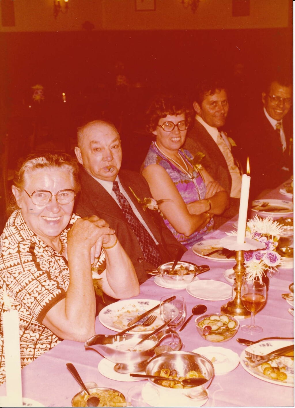 Het 50 jarig huwelijksfeest van Gijsje en Evert Kramer in 1979 