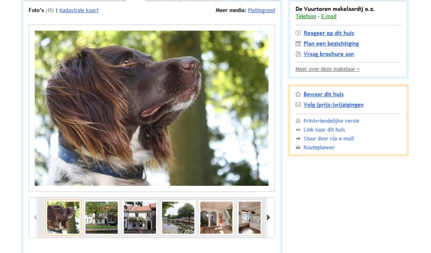 De hond is weggehaald door Funda.nl