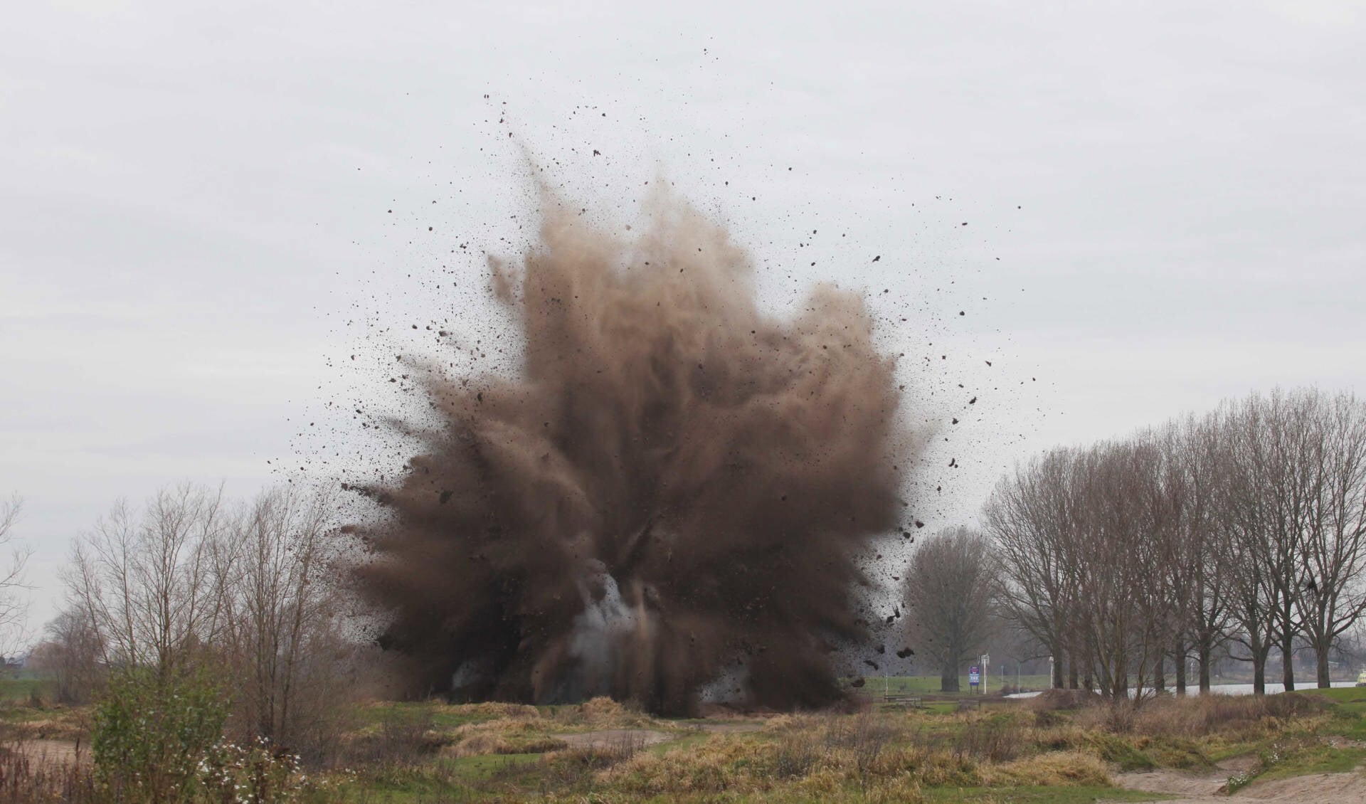 De Weesper bom werd zaterdag tot ontploffing gebracht. Foto: William Hoogteijling