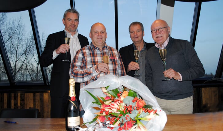 Van links af: Wim Zagt, Fred Dolman, Cees van Vliet en Cor van der Poel