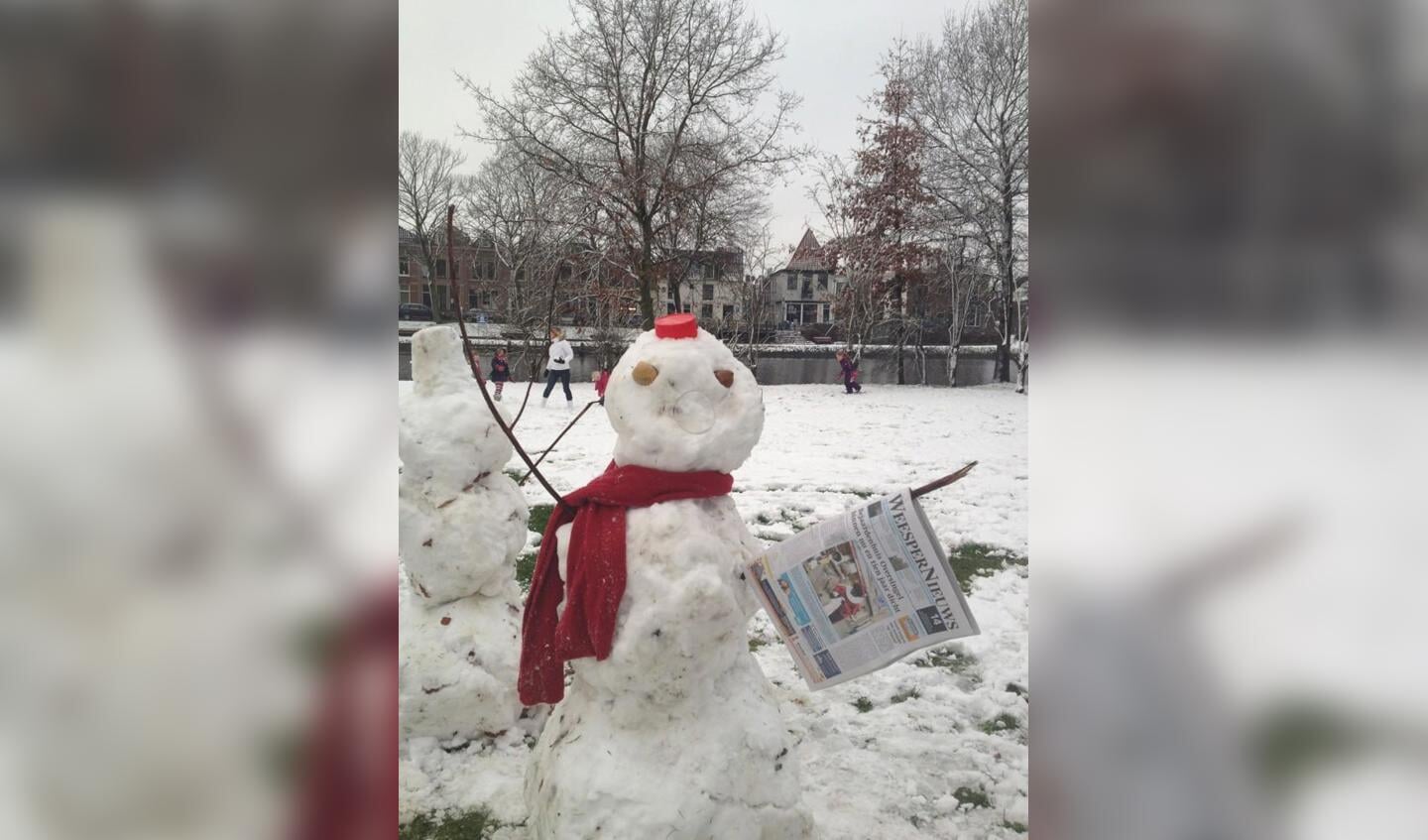 Sneeuwpop op de Groene Punt. Foto: K. Straatemeier