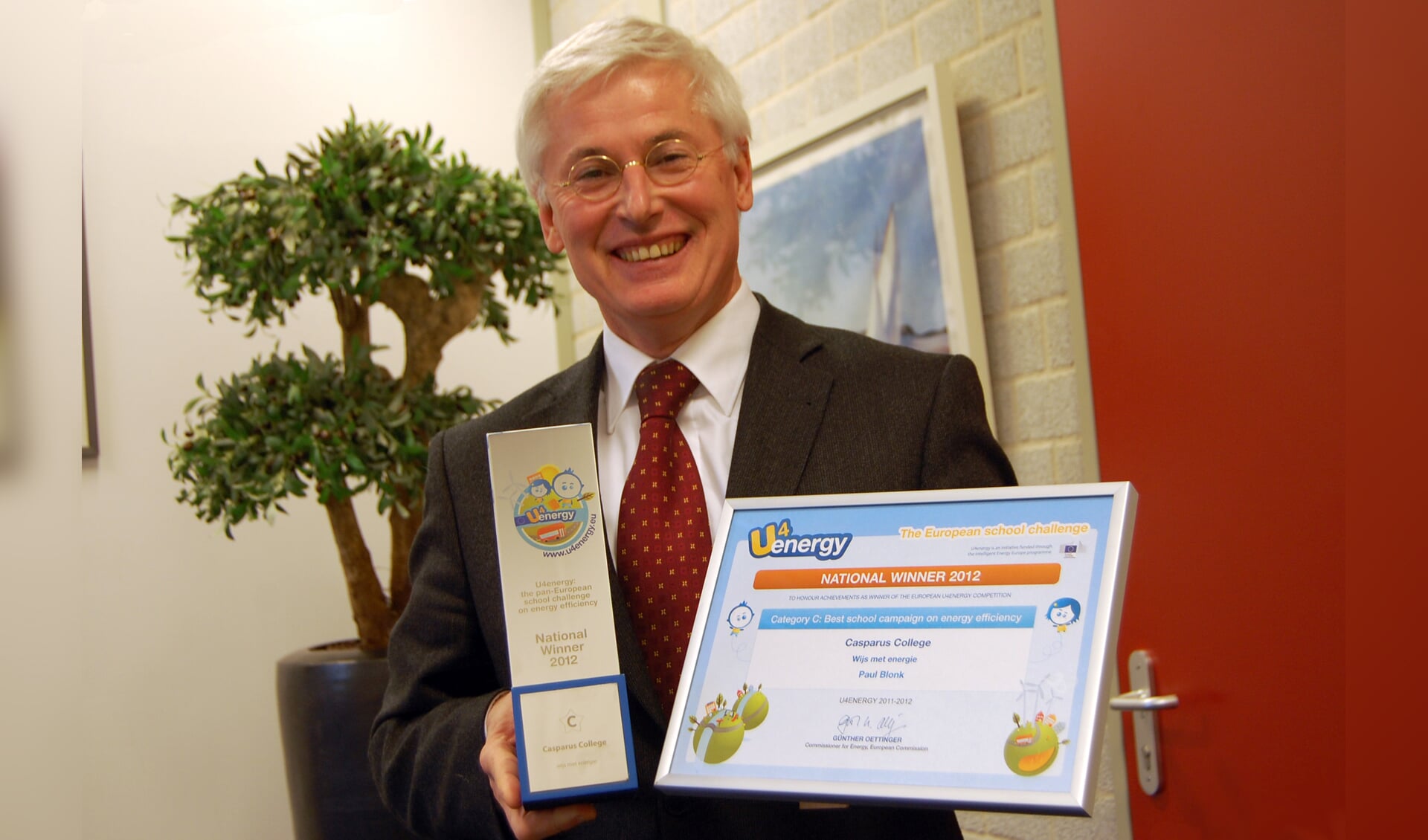 Paul Blonk is trots op de award van 4U Energy.