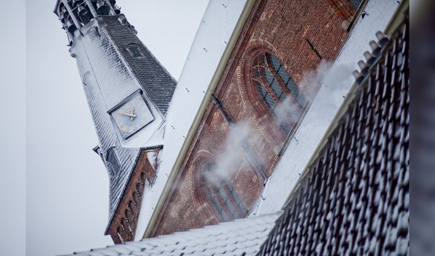 Sneeuw verandert Weesp in prachtig decor.