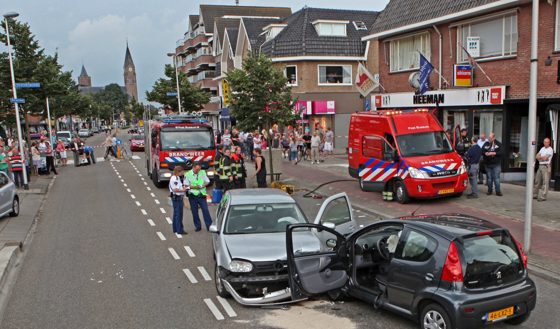 Ongeluk op de Huizerweg, afgelopen weekend
