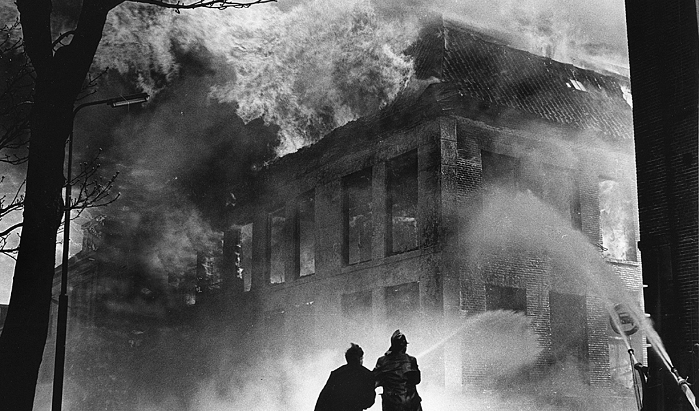 Verheul sr. fotografeerde onder meer de grote brand van 1968