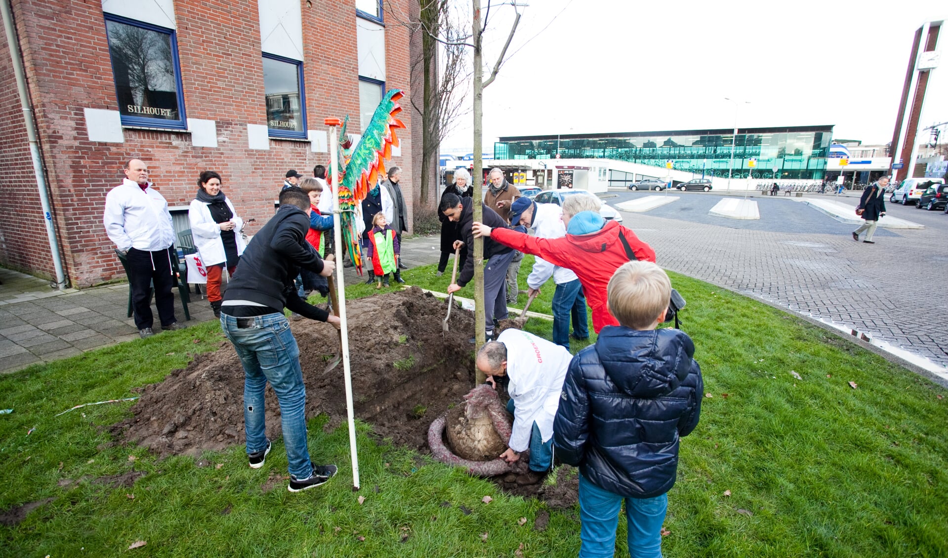 Veel GroenLinksers bij planten boom