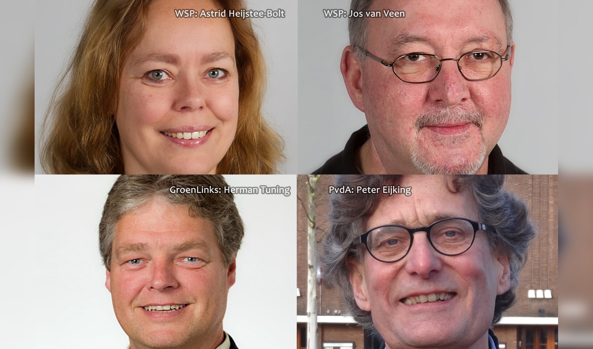 De vier wethouderskandidaten van Weesp