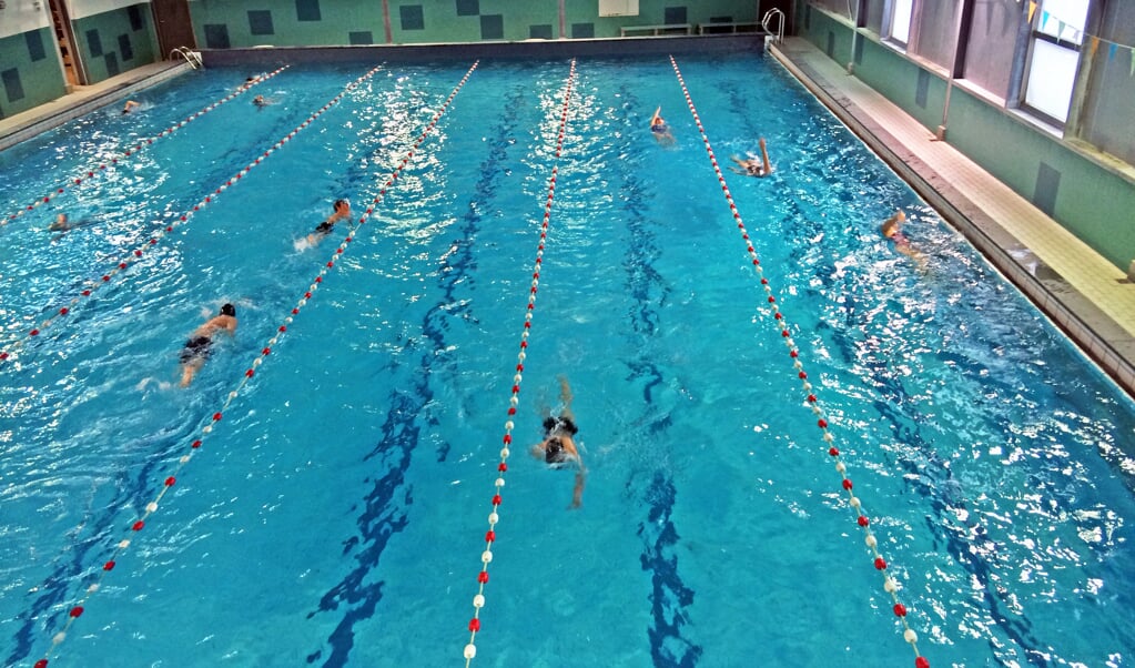 Triton zwemt in het Victoriabad