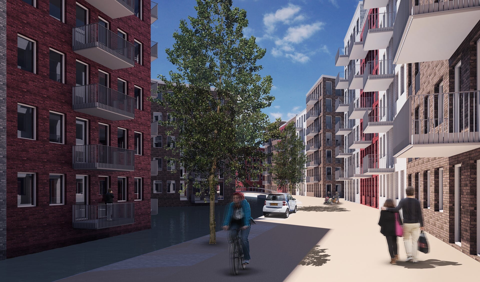 Het nieuwbouwplan in Bergwijkpark- Noord krijgt grachten en kades, maar ook torenflats.