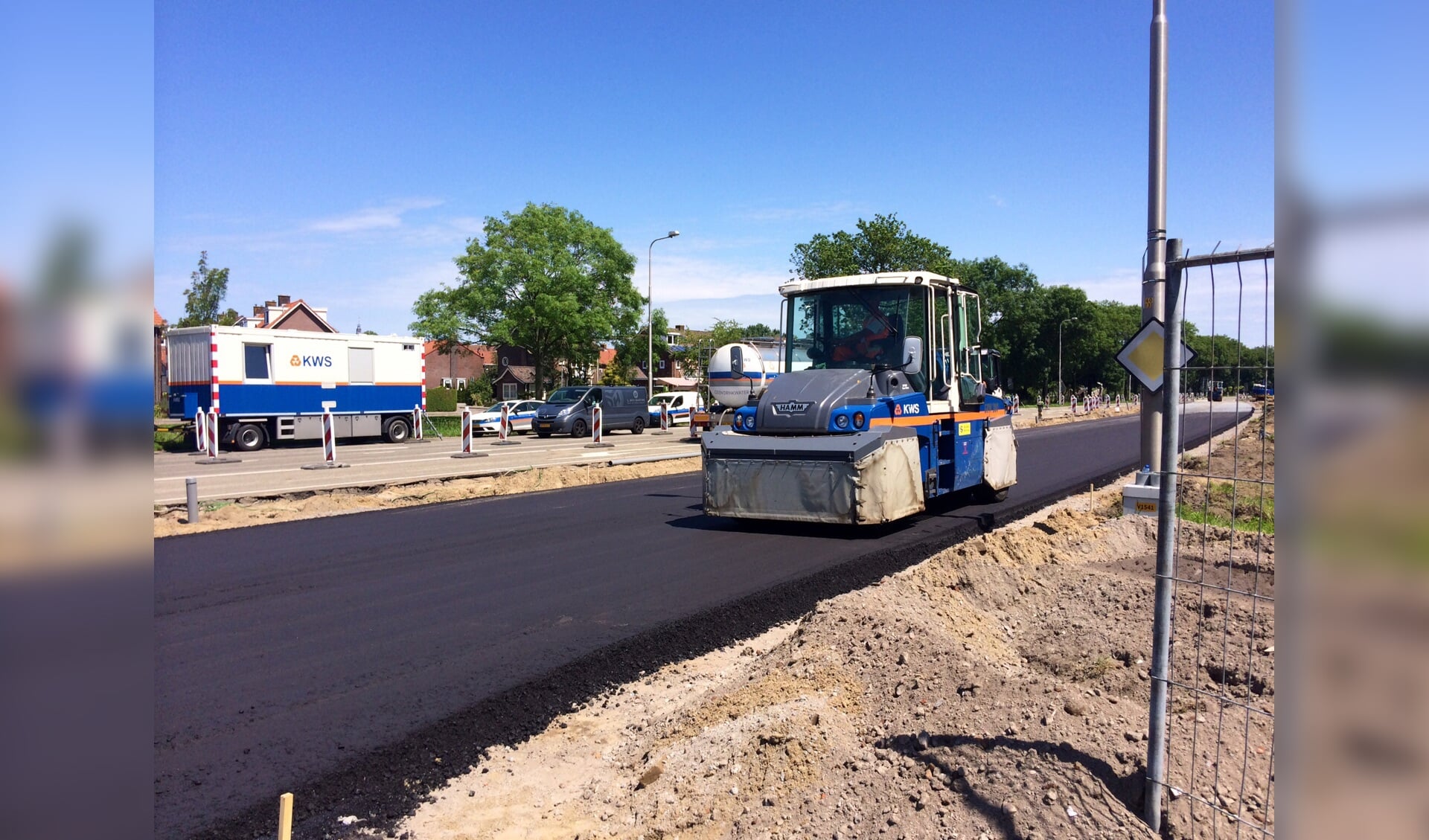 Vorige week: nieuw asfalt kruising N236