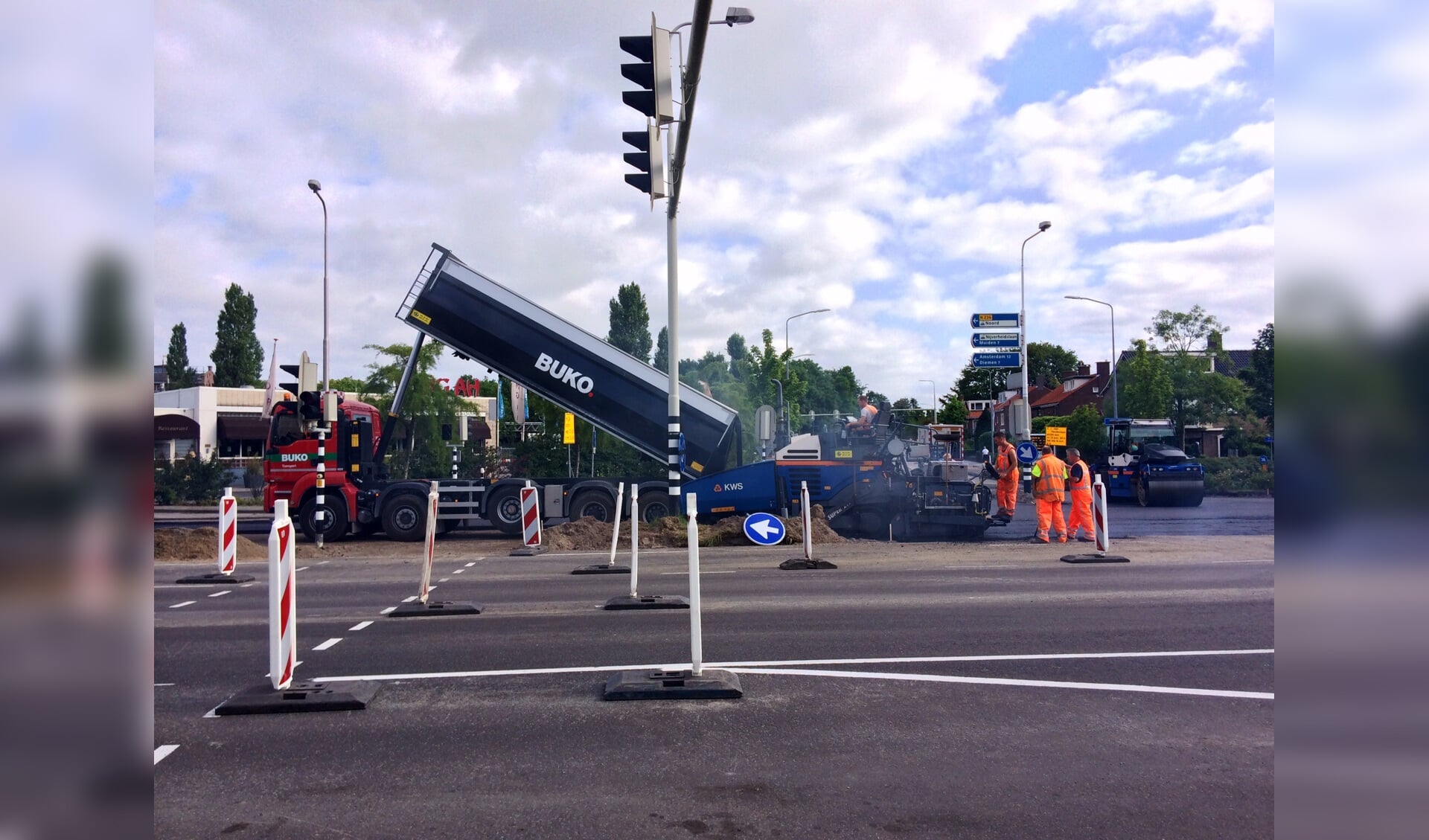 19 juni: werk aan kruising Aetsveld en A1. Weesp slecht bereikbaar