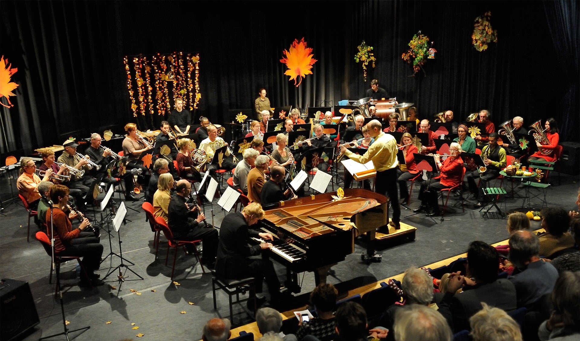 De Diemer Harmonie tijdens een concert in De Omval.