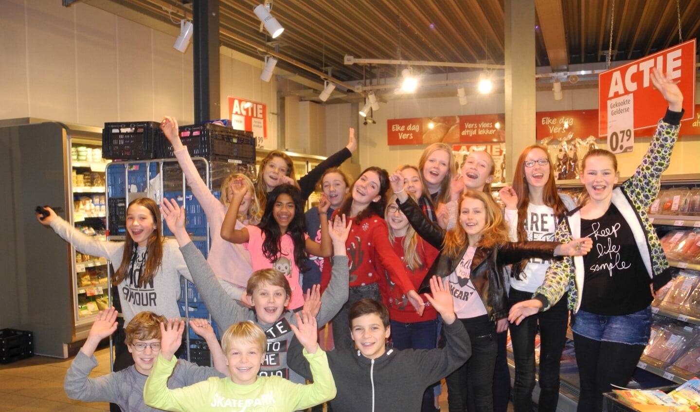 Klas 1 VPA droeg ook zijn steentje bij aan de actie.