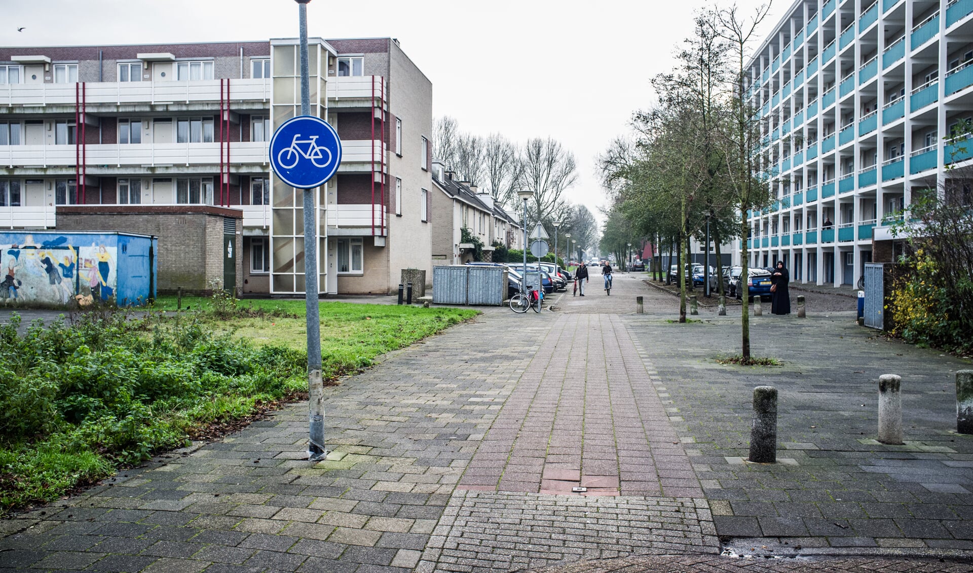 Gemeente haalt 's winters paaltje weg om te strooien.