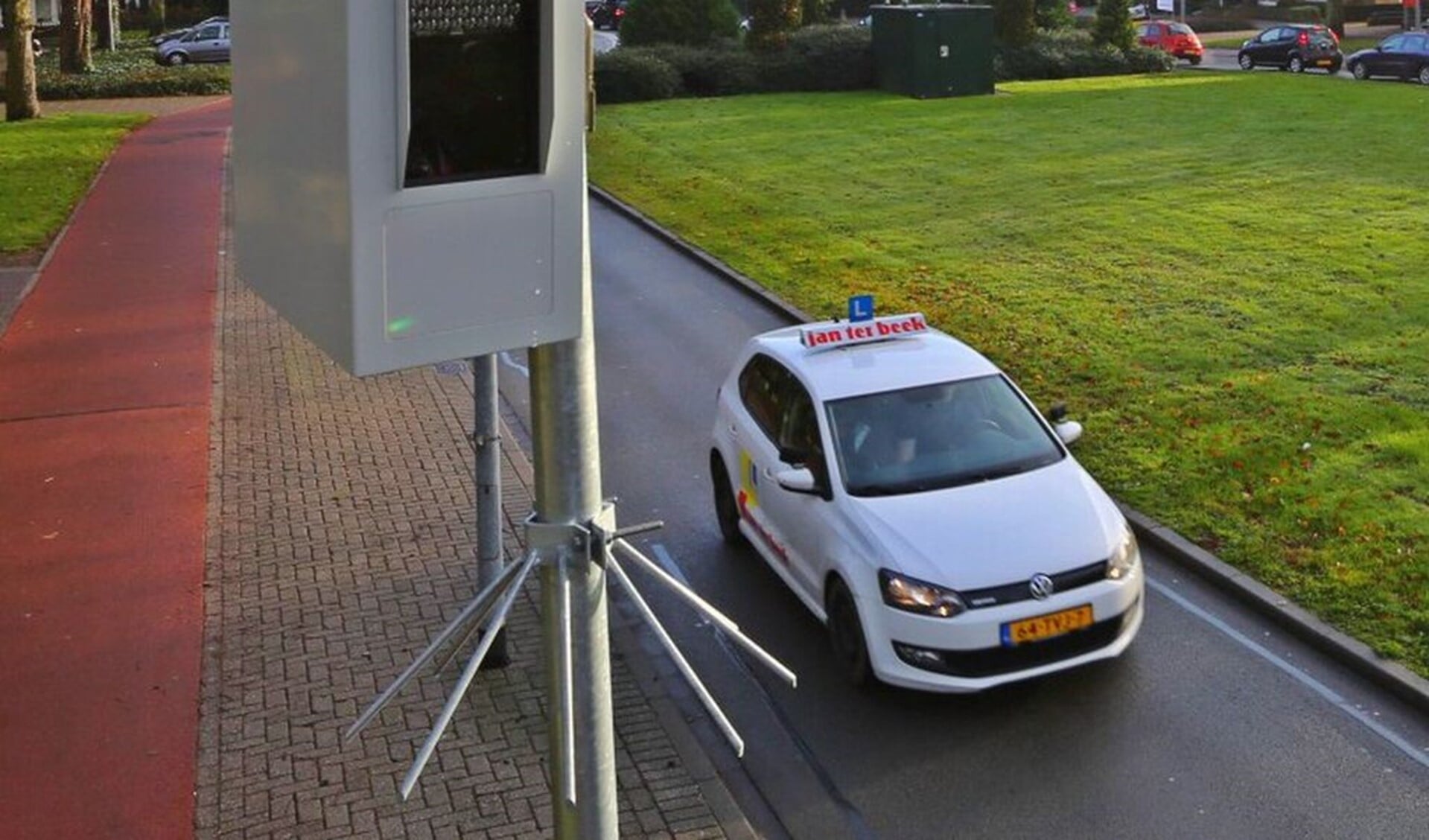 Deze digitale flistpaal staat op de Johan Gerardtsweg in Hilversum.