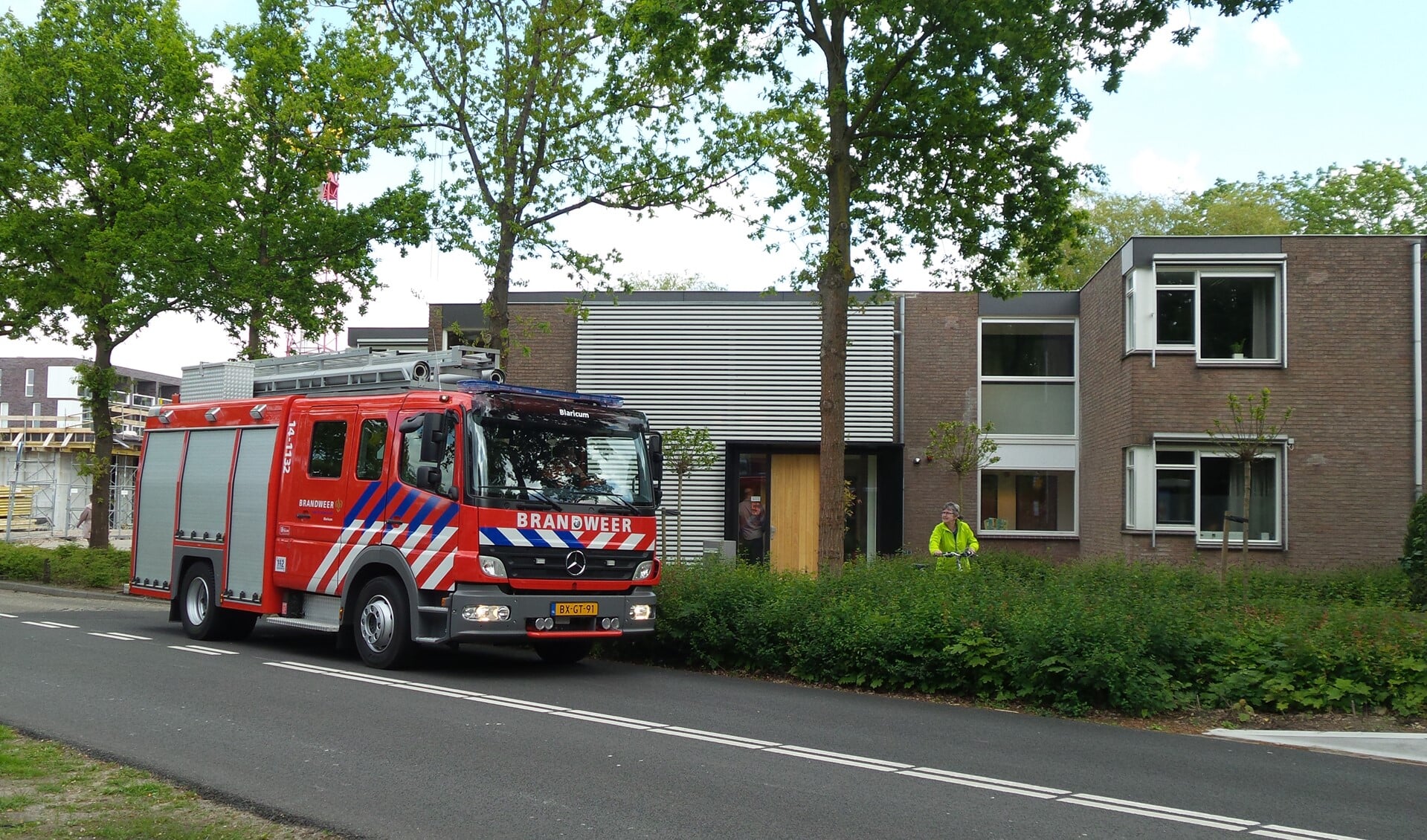 De brandweer was snel ter plaatse, waar pas bleek dat het om een oefening ging.