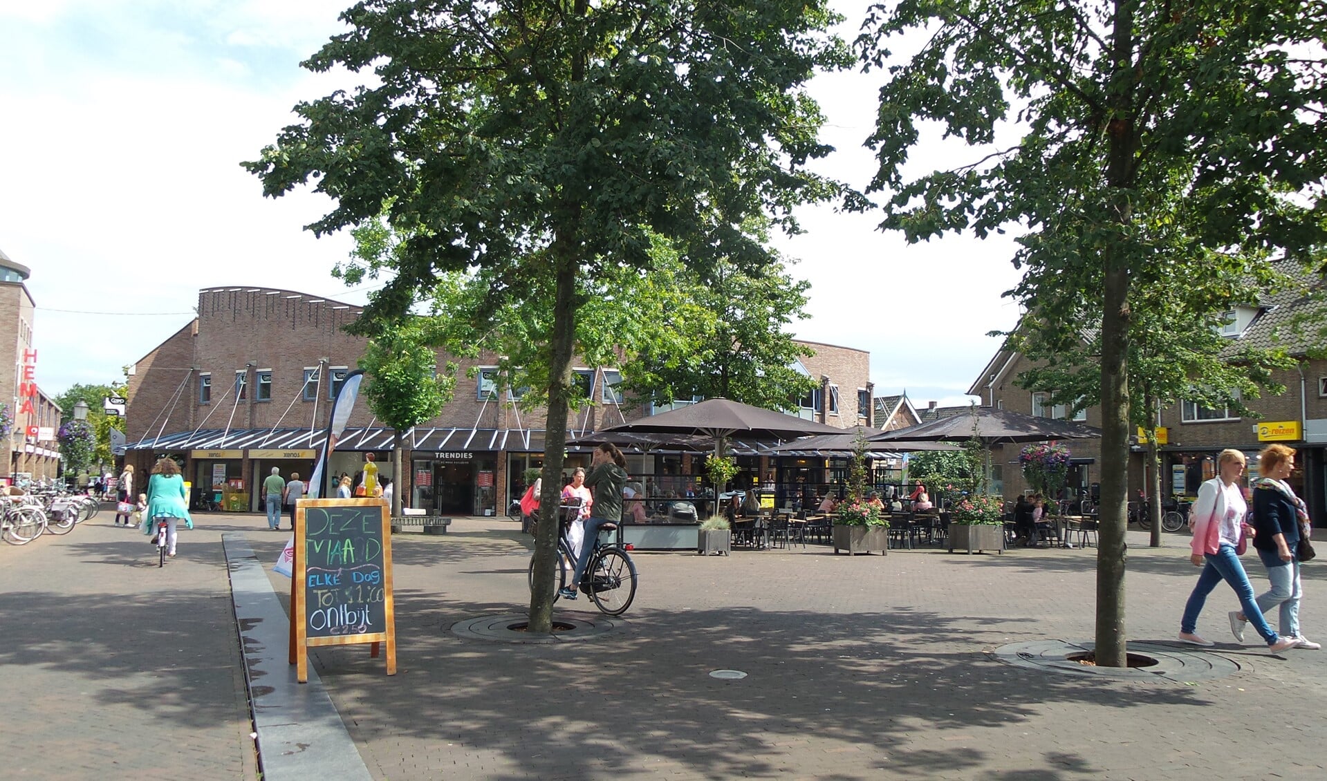 Boven de 28 graden langer op het terras zitten.