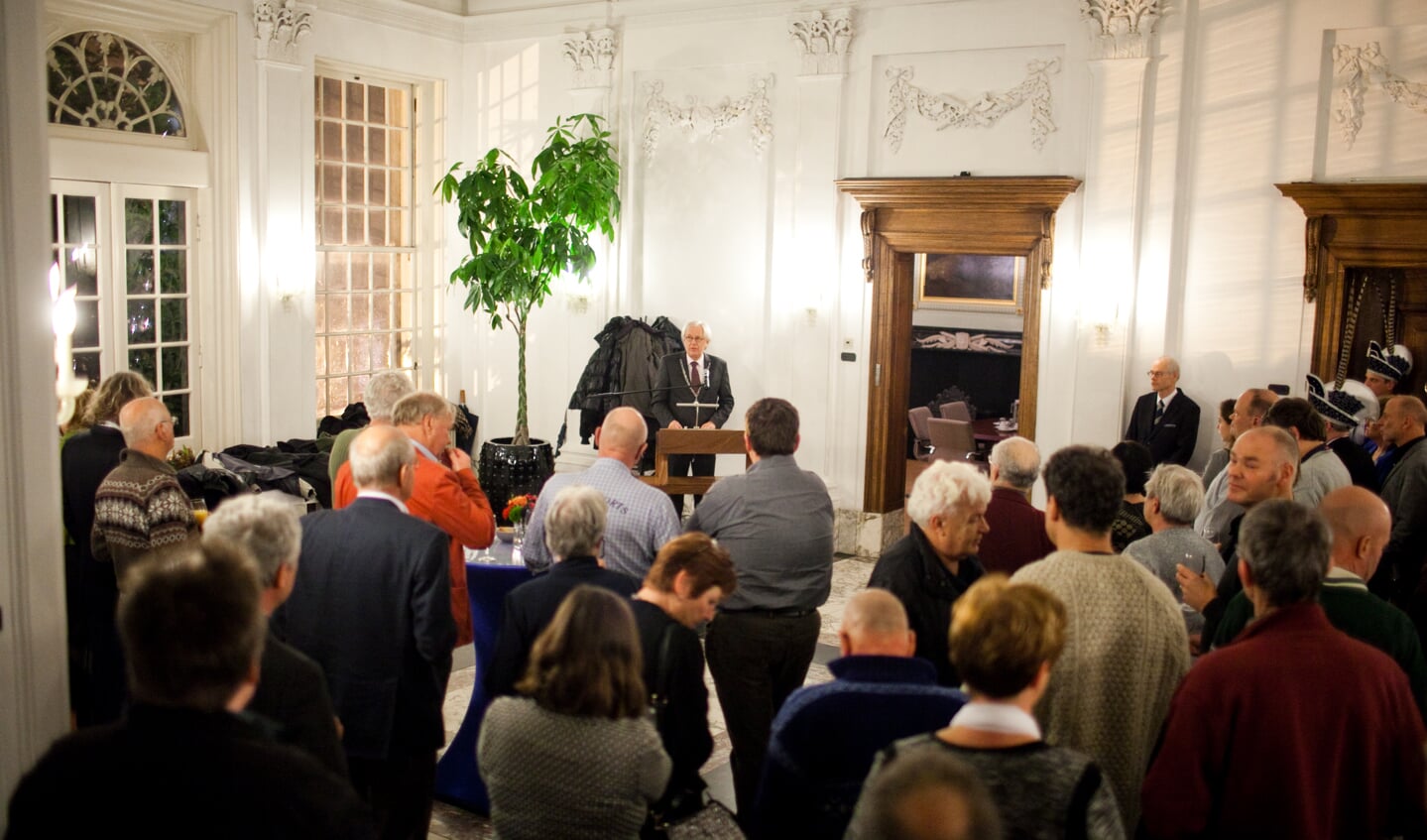 Van Bochove tijdens de nieuwjaarsspeech.