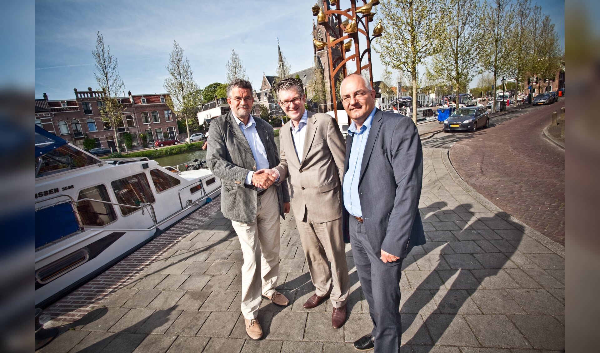 Sjoerd Huisingh van Jubal, Koos Kappert van de Cultuurprijs en Marcel Linthorst van Jubal.