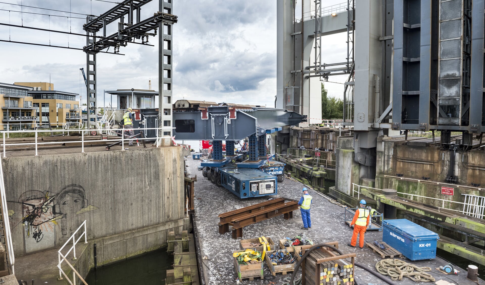 Werk aan de Vechtbrug in Weesp. Foto: Prorail