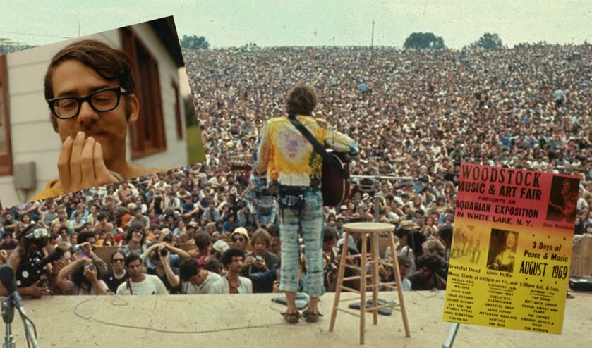 Hank Kune (inzetje linksboven) deelt zijn herinneringen aan Woodstock. 