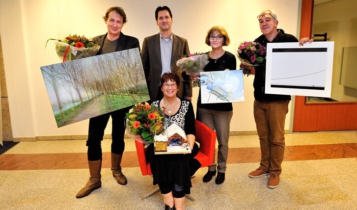De winnaars van Kunstprijs Diemen in 2014.